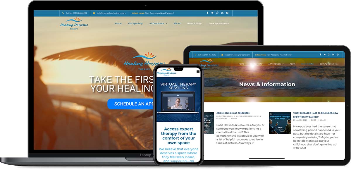 My Healing Horizons Website Development My Healing Horizons Website Development